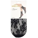 Calzino corto donna in pizzo nero e rete fishnet