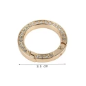 Rhinestone spring O-rings carabiner fasteners, 2-piece set