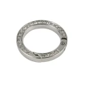 Rhinestone spring O-rings carabiner fasteners, 2-piece set