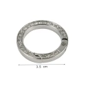 Rhinestone spring O-rings carabiner fasteners, 2-piece set