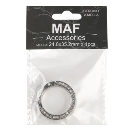 Rhinestone spring O-rings carabiner fasteners, 2-piece set