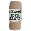 Soft velvet flat tubular yarn for crochet bags
