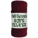 Soft velvet flat tubular yarn for crochet bags