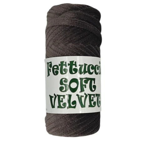 Soft velvet flat tubular yarn for crochet bags