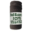 Soft velvet flat tubular yarn for crochet bags