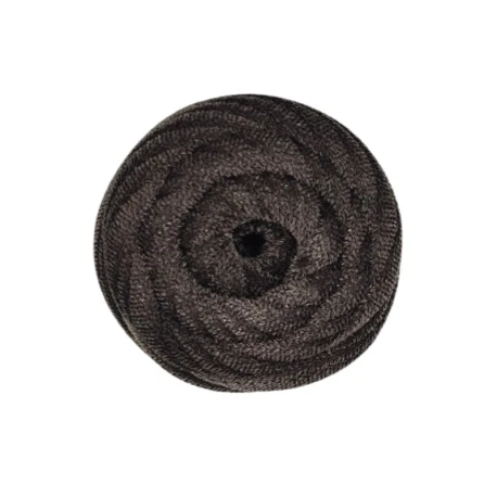 Soft velvet flat tubular yarn for crochet bags