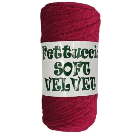 Soft velvet flat tubular yarn for crochet bags