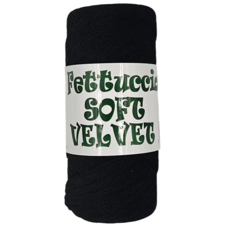 Soft velvet flat tubular yarn for crochet bags