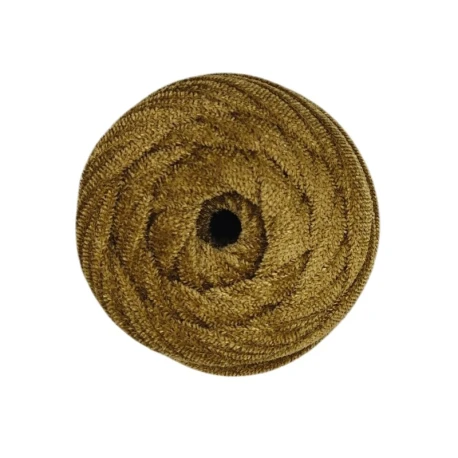 Soft velvet flat tubular yarn for crochet bags