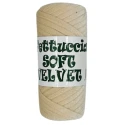 Soft velvet flat tubular yarn for crochet bags