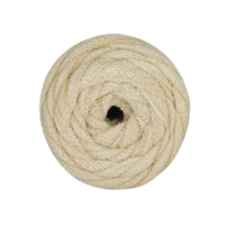 Soft velvet flat tubular yarn for crochet bags