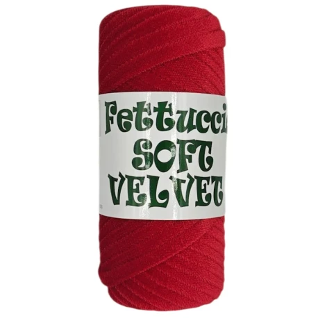 Soft velvet flat tubular yarn for crochet bags