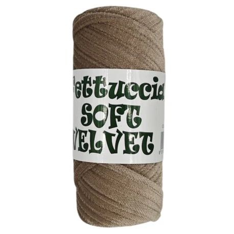 Soft velvet flat tubular yarn for crochet bags