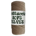 Soft velvet flat tubular yarn for crochet bags