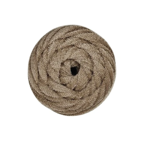 Soft velvet flat tubular yarn for crochet bags