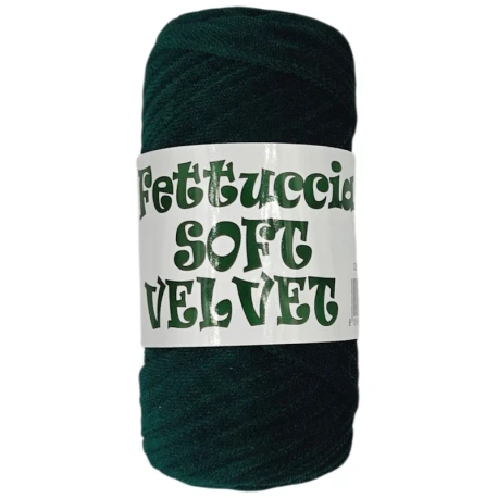 Soft velvet flat tubular yarn for crochet bags