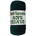 Soft velvet flat tubular yarn for crochet bags