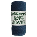 Soft velvet flat tubular yarn for crochet bags