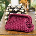 Soft velvet flat tubular yarn for crochet bags