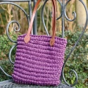 Soft velvet flat tubular yarn for crochet bags