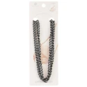 Flat link crossbody chain strap 7mm x 120cm gold silver