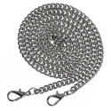 Flat link crossbody chain strap 7mm x 120cm gold silver