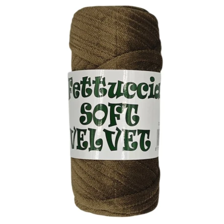 Soft velvet flat tubular yarn for crochet bags