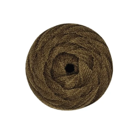 Soft velvet flat tubular yarn for crochet bags