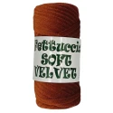 Soft velvet flat tubular yarn for crochet bags