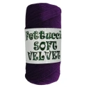 Soft velvet flat tubular yarn for crochet bags
