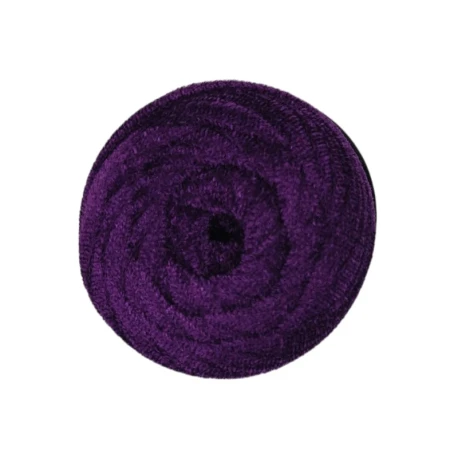 Soft velvet flat tubular yarn for crochet bags