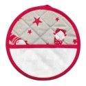 Christmas oven mitt and potholders with Aida cloth insert