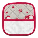 Christmas oven mitt and potholders with Aida cloth insert