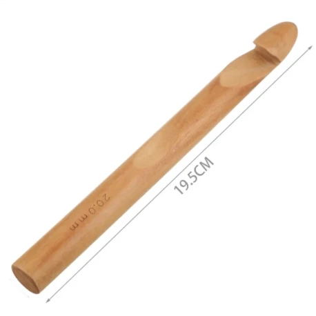 Uncinetto gigante in legno naturale 20mm