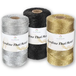 Thai Metal Lurex cord 3 mm 200g spool for evening bags