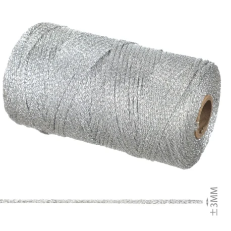 Cordino Thai Metal Lurex 3 mm rocca 200 g per borse