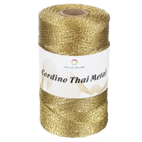 Thai Metal Lurex cord 3 mm 200g spool for evening bags