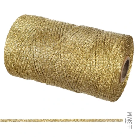 Cordino Thai Metal Lurex 3 mm rocca 200 g per borse