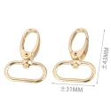 2 pcs swivel snap hooks for bags, fits 25–30 mm straps