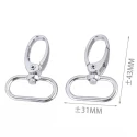 Moschettoni girevoli per borse 25-30 mm set 2 pezzi