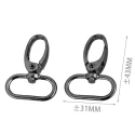 2 pcs swivel snap hooks for bags, fits 25–30 mm straps