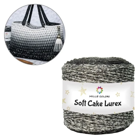 Soft Cake Lurex gradient bag cord 250g shimmering yarn