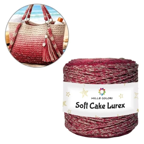 Soft Cake Lurex gradient bag cord 250g shimmering yarn