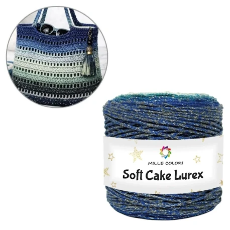 Soft Cake Lurex gradient bag cord 250g shimmering yarn