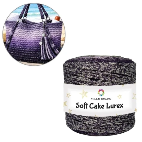 Soft Cake Lurex gradient bag cord 250g shimmering yarn