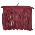 30cm zipper with 20cm faux leather fringe for boho bags