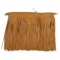 30cm zipper with 20cm faux leather fringe for boho bags