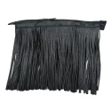 30cm zipper with 20cm faux leather fringe for boho bags