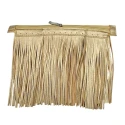 30cm zipper with 20cm faux leather fringe for boho bags