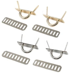 2-piece small D-ring bridge connectors with prong backplate